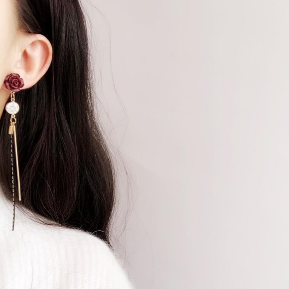 NEW FLORENCE Rose Flower Handmade Earrings 53 - Picture 2 of 8